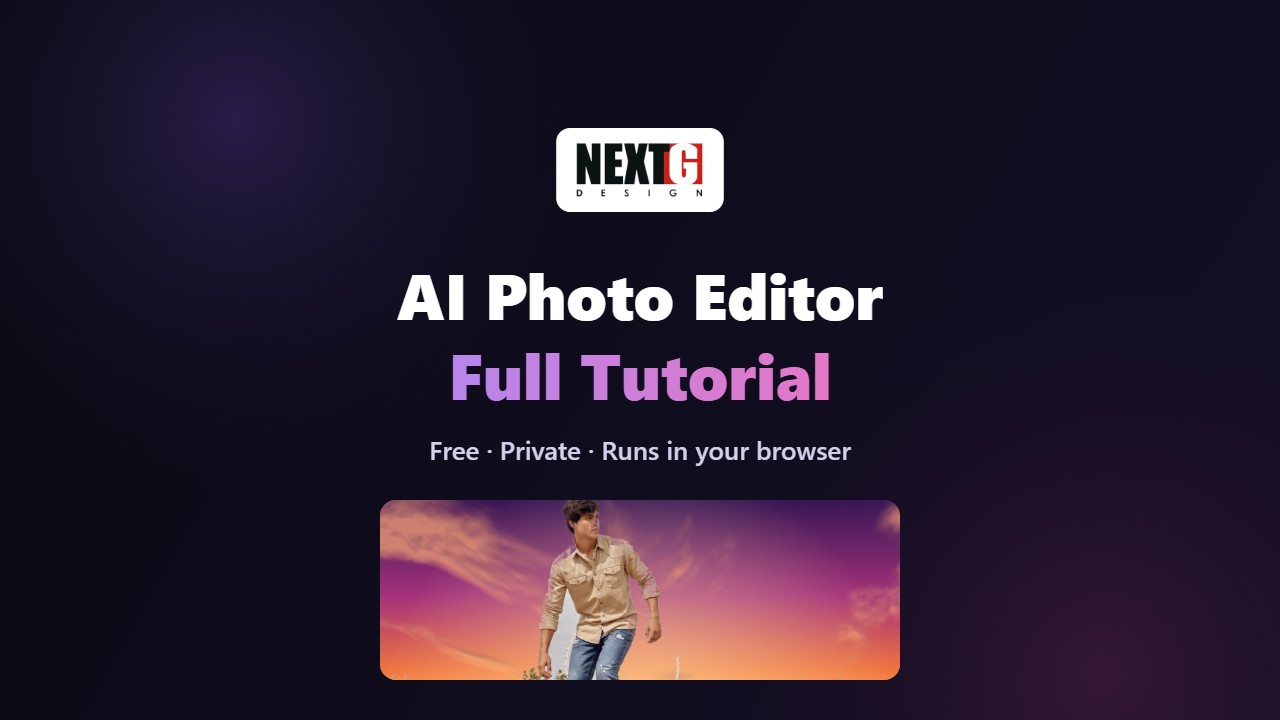 NextG Design AI Photo Editor — full tutorial
